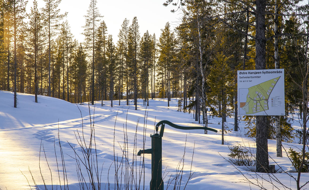 Inngang Harsjøen hyttefelt